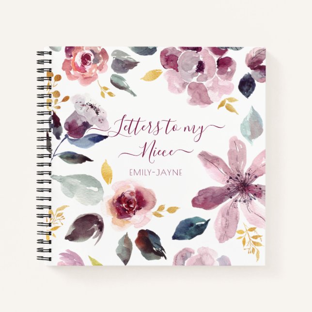 Floral Letters to My Niece Keepsake Journal (Front)