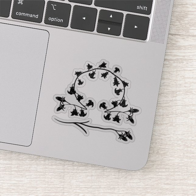 Floral Libra astrology Sticker (Detail)