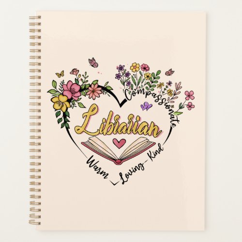 Floral Librarian Heart Planner