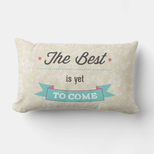 Floral Life Motivational Rose Pattern Cream Pillow