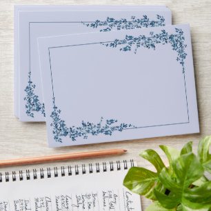 floral light blue contrast envelope