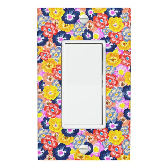 Floral Light Switch Cover (In Situ)