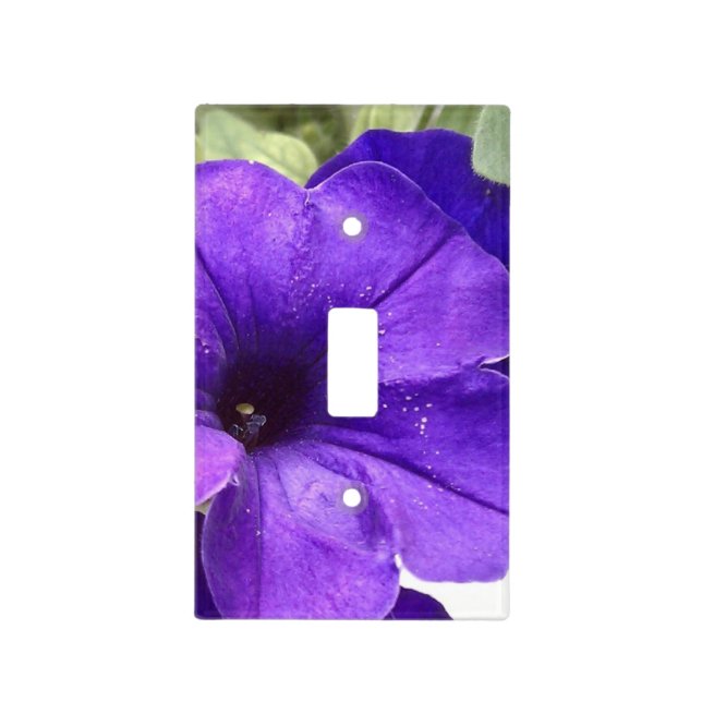 floral light switch cover - purple (Front)