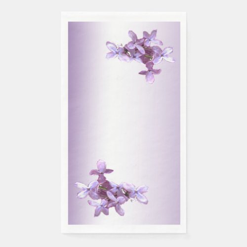 Floral Lilac Flowers Paper Guest Towel