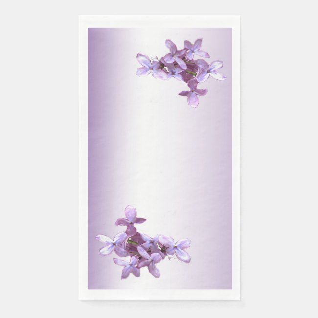 Floral Lilac Flowers Paper Guest Towel