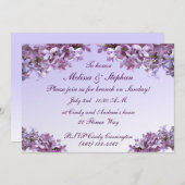 Floral Lilac Flowers Wedding Brunch Invitation (Front/Back)