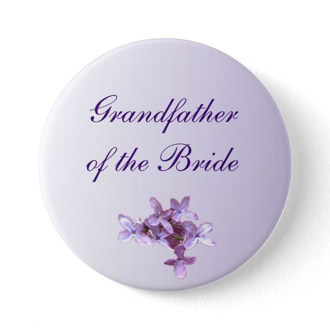 Floral Lilac Flowers Wedding Grandfather of Bride