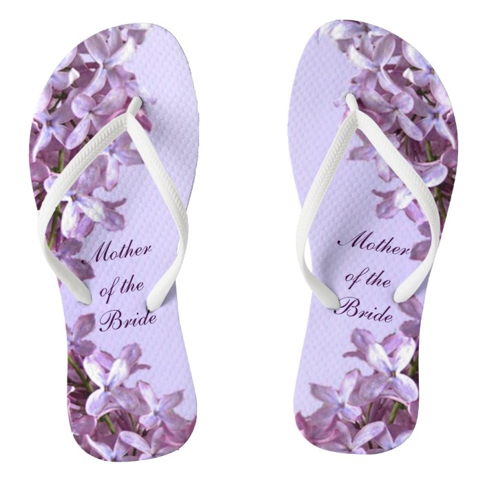 purple flip flops for wedding