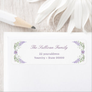 Floral Lilac Frame return address label