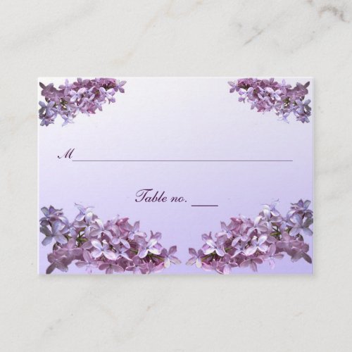 Lilac Wedding Escort Card Business Card