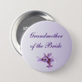 Floral Lilac Wedding Grandmother of the Bride Pin (Front & Back)