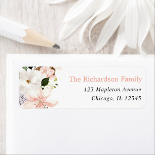 Floral lilies lily flower spring summer label