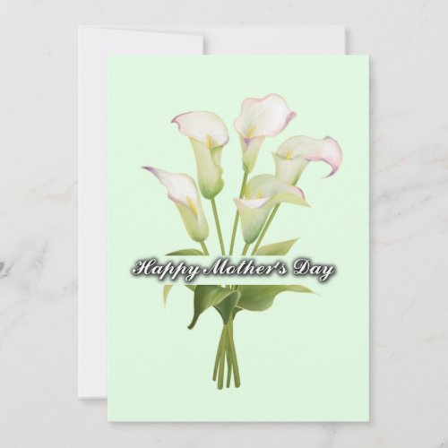 Floral lily arrangement mothers day holiday card