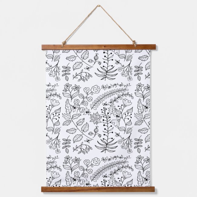 Floral Line Art You Color 