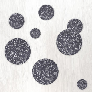 Floral Line Monochrome Confetti