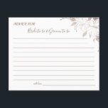 Floral Lines Wedding Advice Card Shower Flyer<br><div class="desc">Add your information and for further customization,  click the link "click to customize further".
~ Check collection for matching games,  invitation,  signs,  and more ~</div>