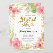 Floral Lingerie Shower Invitation (Front/Back)