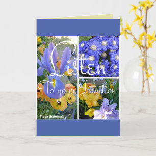 Floral Listen To Your Intuition Wise Quote Card