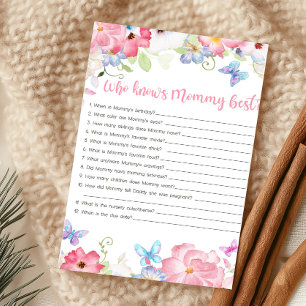 Floral Little Butterfly Who Knows Mommy Best Game