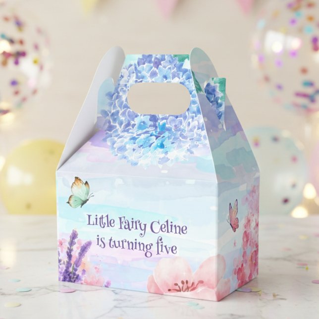 Floral little fairy birthday favor boxes (Creator Uploaded)