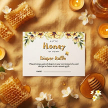 Floral Little Honey Bee Honeycomb Diaper Raffle