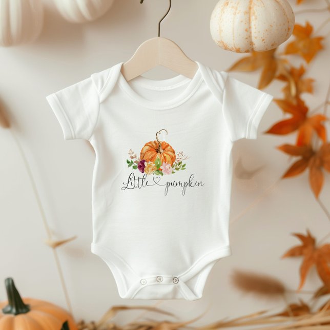 Floral little pumpkin baby bodysuit (Creator Uploaded)