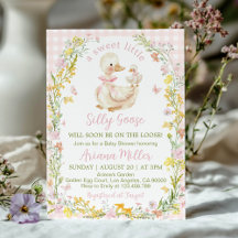 Floral Little Silly Goose Girl Baby Shower