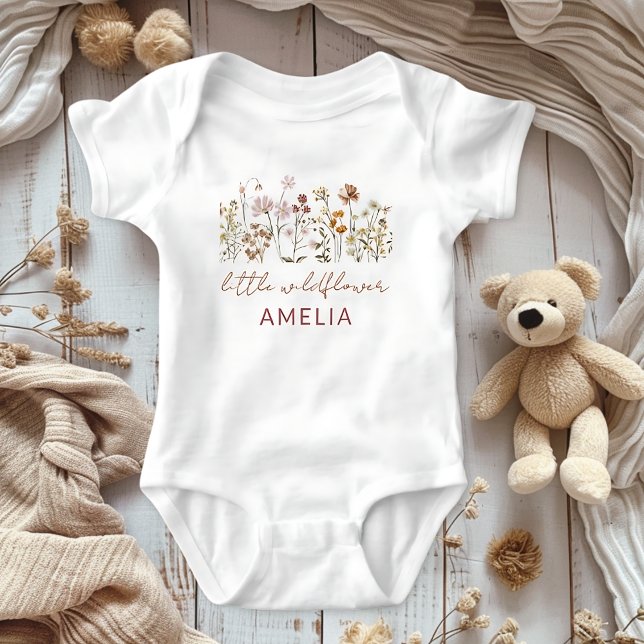 Floral Little Wildflower Baby Baby Bodysuit (Creator Uploaded)