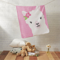 Personalized llama baby discount blanket