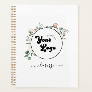 Floral Logo Custom Company Business & Name Girly Planner
