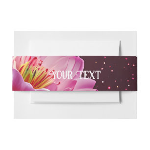 Floral Lotus Wedding Suite   Starry Night Romance Invitation Belly Band