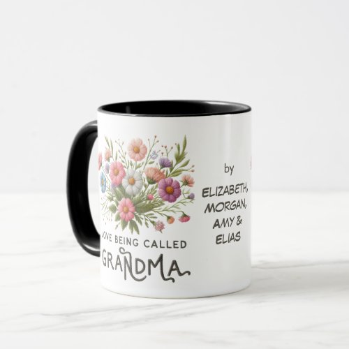 Floral Love Being Called Grandma Mug