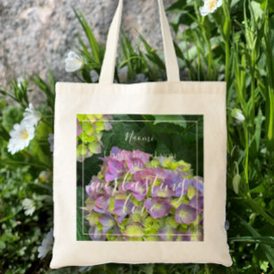 Floral Love Bible Verse Customize Monogram & Photo Tote Bag