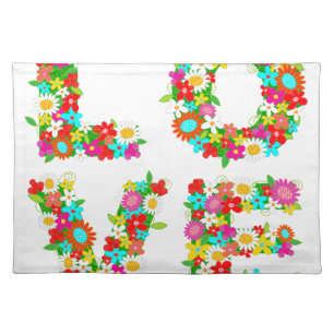 floral love cloth placemat