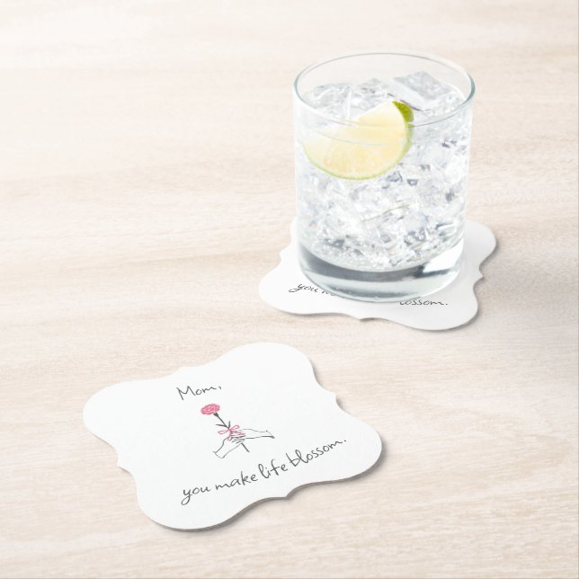 Floral Love for Mom – Paper Coasters  (Insitu)
