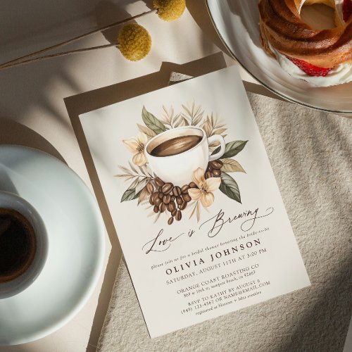 Floral Love is Brewing Bridal Shower Invitation