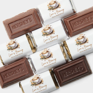 Floral Love is Brewing Brown Coffee Bridal Shower Hershey's Miniatures