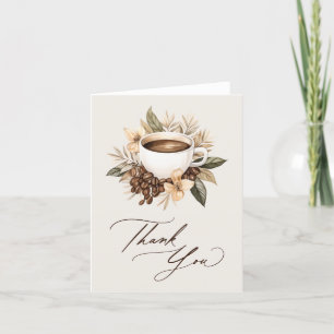 Floral Love is Brewing Shower Thank You Card