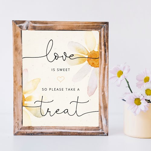 Floral Love is Sweet Wedding Poster