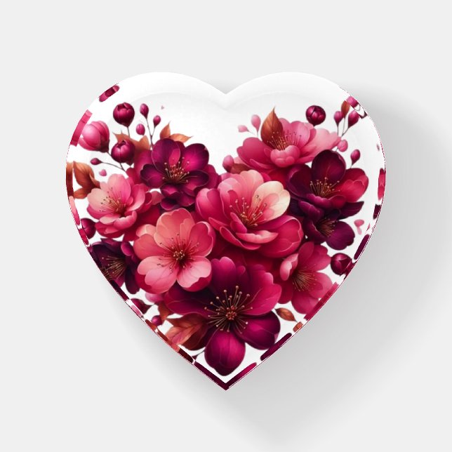 Floral Love Paperweight – Elegant & Charming (Front)