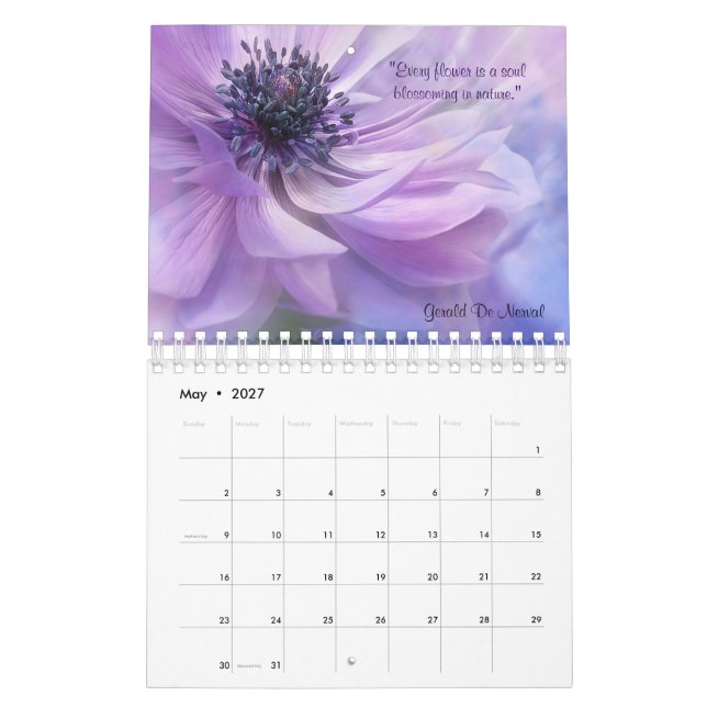 Floral Love Quotes 2023 Calendar (May 2027)