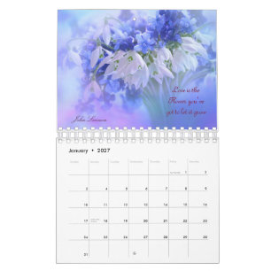 Floral Love Quotes Calendar