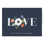 Floral Love Valentine's Day Card - Midnight (Front Horizontal)