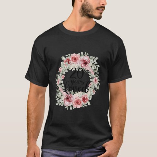 Floral Loved 20 20Th Mom Mothers Day T_Shirt