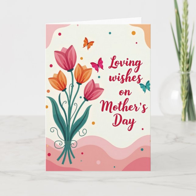 Floral Loving Mothers Day Card (Front)
