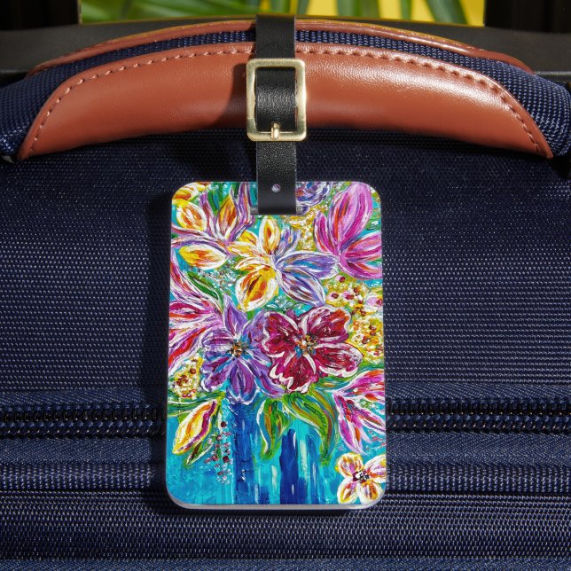Floral Luggage Tag  (Front Insitu 2)