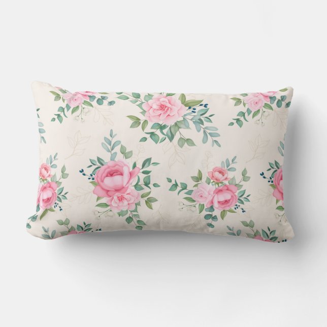 Floral Lumbar Pillow (Front)