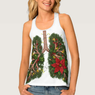 Floral Lungs Christmas Women’s Tank