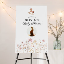 Floral Lush Wildflowers Boho Baby Shower Welcome