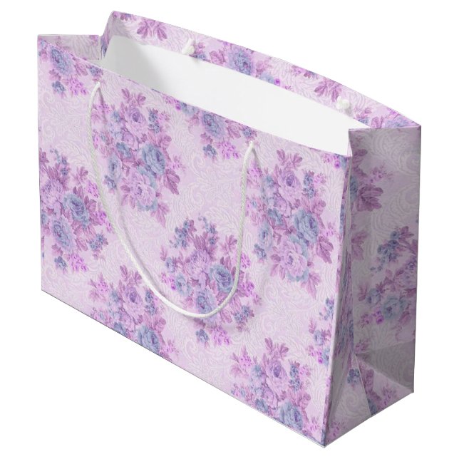 Floral Luxury Large Gift Bag (Back Angled)
